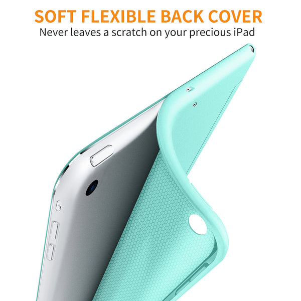 iPad Mini Case for iPad Mini 3/2 / 1, DTTO Ultra Slim Lightweight Smart Case Trifold Cover Stand with Flexible Soft TPU Back Cover for iPad Apple Mini, Mini 2, Mini 3 [Auto Sleep/Wake],NavyBlue