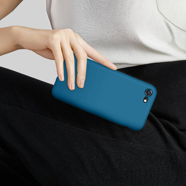 DTTOCASE for iPhone SE Case 2022/2020, iPhone 8 Case, iPhone 7 Case, Liquid Silicone Phone Case for iPhone SE 8 7 4.7 Inch, Colorful Silky-Soft Protective Cover for Girls Boys, and Women,Navy Blue