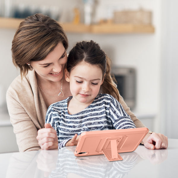 DTTO Shockproof Case for iPad Mini 6 2021, Dual Layer Full Body Tough Rugged Stand Cover Case, Built-in Screen Protector and Pencil Holder for iPad Mini 6 8.3 inch 2021 Release, Deep Black