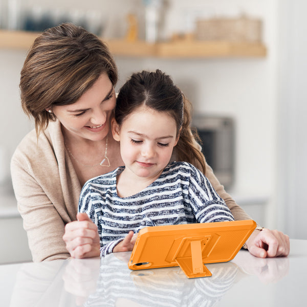 DTTO Shockproof Case for iPad Mini 6 2021, Dual Layer Full Body Tough Rugged Stand Cover Case, Built-in Screen Protector and Pencil Holder for iPad Mini 6 8.3 inch 2021 Release, Deep Black