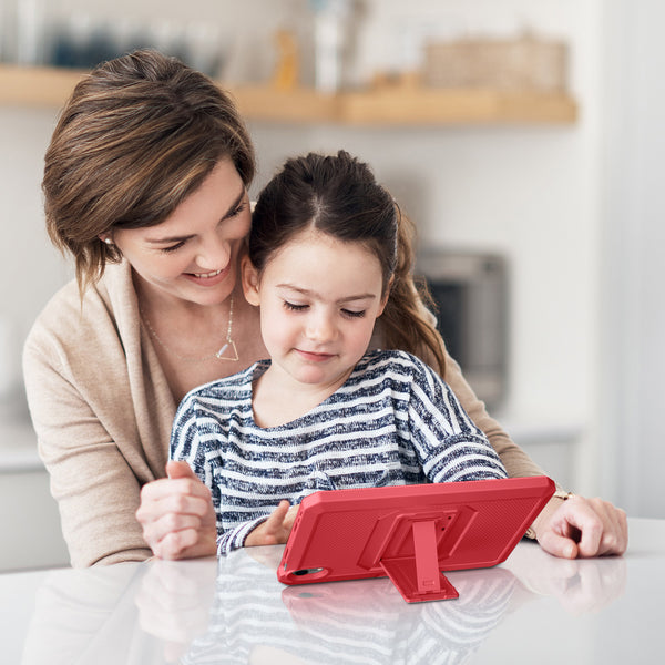 DTTO Shockproof Case for iPad Mini 6 2021, Dual Layer Full Body Tough Rugged Stand Cover Case, Built-in Screen Protector and Pencil Holder for iPad Mini 6 8.3 inch 2021 Release, Deep Black