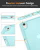 DTTO for iPad Mini 6 Case 2021 with Pencil Holder, Slim Smart Smooth Trifold Stand Front Cover [Auto Sleep/Wake] with Hard PC Clear Back Cover for Apple iPad Mini 6th Generation 8.3 Inch, Marble Green