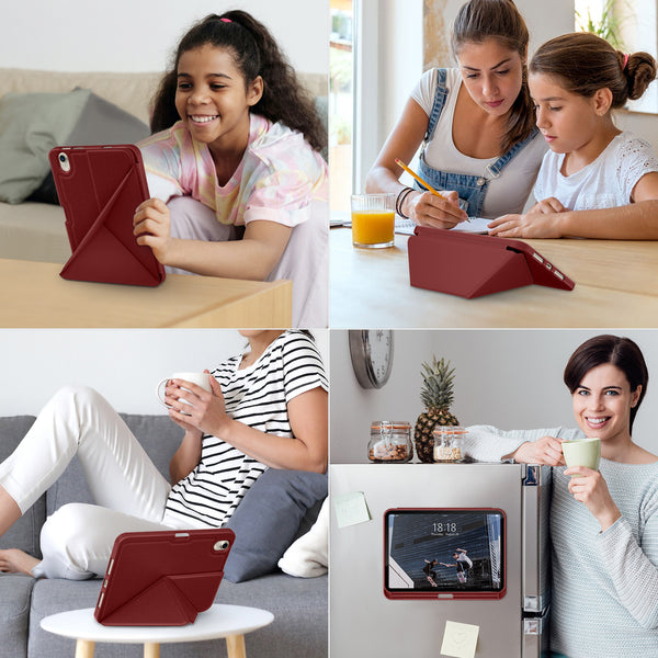 DTTO Case for iPad Mini 6th Gen 8.3 Inch 2021 with Pencil Holder, Multi - Angle Magnetic Standing Cover with TPU Back Shell [Auto Wake/Sleep], Black