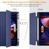 DTTO iPad Pro 12.9 case 2021 [Full Body Protection+Apple 2nd Pencil Charging+ Auto Sleep/Wake] Soft TPU Smart Back Cover Case, Ice Blue
