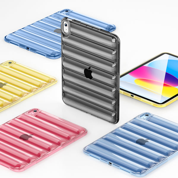 DTTOCASE for iPad 10th Generation Case 2022, Air Cushion Clear iPad 10.9 Inch Soft Case, Transparent [Yellowing Resistant,Anti-Fingerprint,Anti-Scratch], Lightweight, Slim - Clear