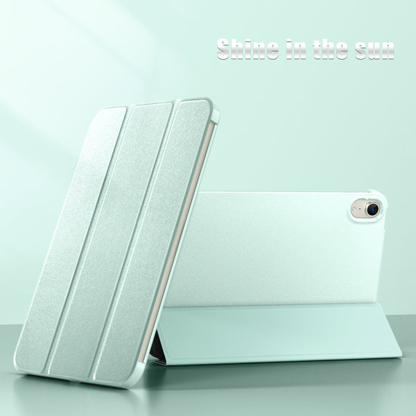 DTTO for iPad Mini 6 Case 2021, Premium Silk Pattern Slim Trifold Stand Cover[Support 2nd Gen Apple Pencil Charging] - Smart Auto Wake/Sleep Shell with Protective Hard Back(8.3 inch), Violets