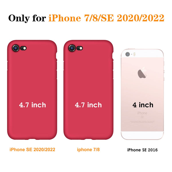 DTTO for iPhone SE Case 2020/2022, iPhone 7 8 Silicone Phone Case, [Romance Series] Shockproof Phone Case with Honeycomb Grid Cushion for Apple iPhone 7/8/SE 2020/2022, 4.7 inch, Navy Blue