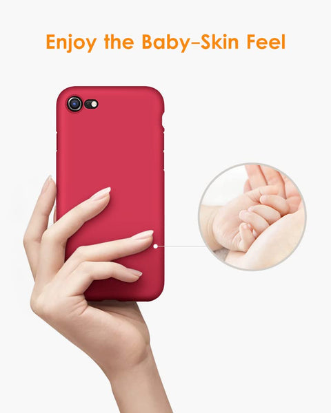 DTTO for iPhone SE Case 2020/2022, iPhone 7 8 Silicone Phone Case, [Romance Series] Shockproof Phone Case with Honeycomb Grid Cushion for Apple iPhone 7/8/SE 2020/2022, 4.7 inch, Navy Blue