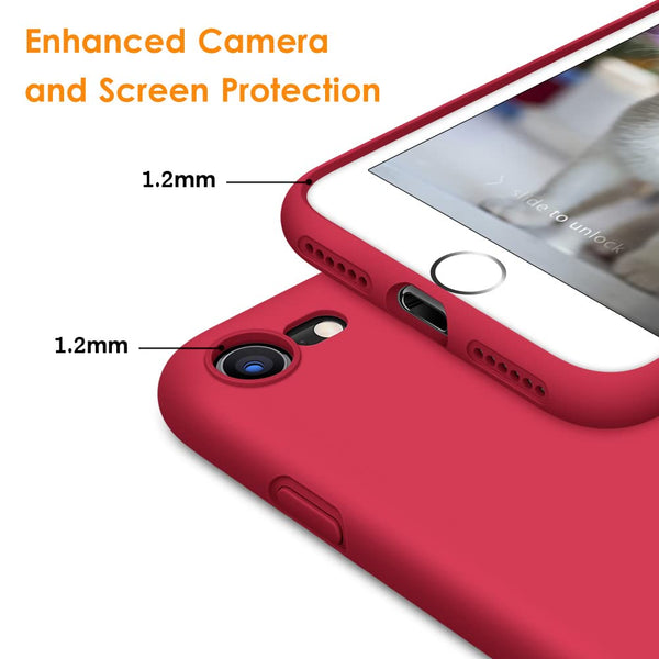 DTTO for iPhone SE Case 2020/2022, iPhone 7 8 Silicone Phone Case, [Romance Series] Shockproof Phone Case with Honeycomb Grid Cushion for Apple iPhone 7/8/SE 2020/2022, 4.7 inch, Navy Blue