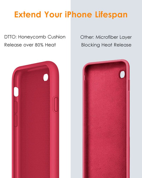 DTTO for iPhone SE Case 2020/2022, iPhone 7 8 Silicone Phone Case, [Romance Series] Shockproof Phone Case with Honeycomb Grid Cushion for Apple iPhone 7/8/SE 2020/2022, 4.7 inch, Navy Blue