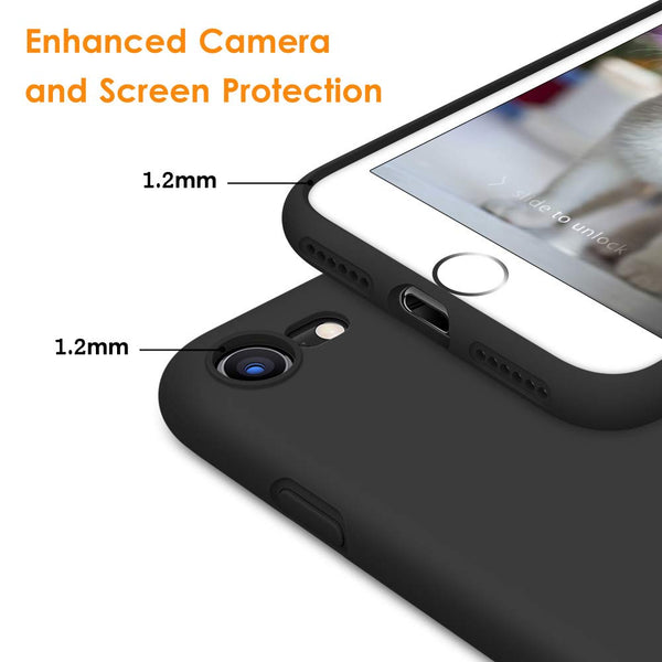 DTTO for iPhone SE Case 2020/2022, iPhone 7 8 Silicone Phone Case, [Romance Series] Shockproof Phone Case with Honeycomb Grid Cushion for Apple iPhone 7/8/SE 2020/2022, 4.7 inch, Navy Blue