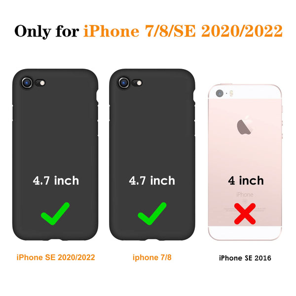 DTTO for iPhone SE Case 2020/2022, iPhone 7 8 Silicone Phone Case, [Romance Series] Shockproof Phone Case with Honeycomb Grid Cushion for Apple iPhone 7/8/SE 2020/2022, 4.7 inch, Navy Blue