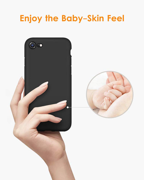 DTTO for iPhone SE Case 2020/2022, iPhone 7 8 Silicone Phone Case, [Romance Series] Shockproof Phone Case with Honeycomb Grid Cushion for Apple iPhone 7/8/SE 2020/2022, 4.7 inch, Navy Blue