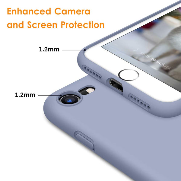 DTTO for iPhone SE Case 2020/2022, iPhone 7 8 Silicone Phone Case, [Romance Series] Shockproof Phone Case with Honeycomb Grid Cushion for Apple iPhone 7/8/SE 2020/2022, 4.7 inch, Navy Blue