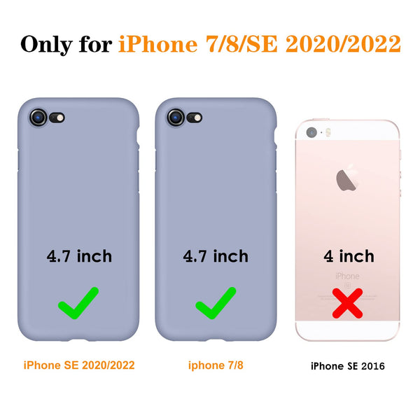 DTTO for iPhone SE Case 2020/2022, iPhone 7 8 Silicone Phone Case, [Romance Series] Shockproof Phone Case with Honeycomb Grid Cushion for Apple iPhone 7/8/SE 2020/2022, 4.7 inch, Navy Blue