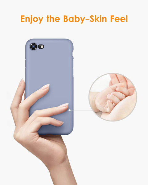 DTTO for iPhone SE Case 2020/2022, iPhone 7 8 Silicone Phone Case, [Romance Series] Shockproof Phone Case with Honeycomb Grid Cushion for Apple iPhone 7/8/SE 2020/2022, 4.7 inch, Navy Blue