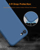 DTTO for iPhone SE Case 2020/2022, iPhone 7 8 Silicone Phone Case, [Romance Series] Shockproof Phone Case with Honeycomb Grid Cushion for Apple iPhone 7/8/SE 2020/2022, 4.7 inch, Navy Blue
