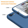 DTTO for iPhone SE Case 2020/2022, iPhone 7 8 Silicone Phone Case, [Romance Series] Shockproof Phone Case with Honeycomb Grid Cushion for Apple iPhone 7/8/SE 2020/2022, 4.7 inch, Navy Blue