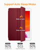 DTTO iPad 9th/ 8th/ 7th Generation 10.2 Case, Lightweight Soft TPU Back for iPad 10.2 Inch (2021/2020/2019) [Auto Wake/Sleep + Trifold Stand] - Rose Gold