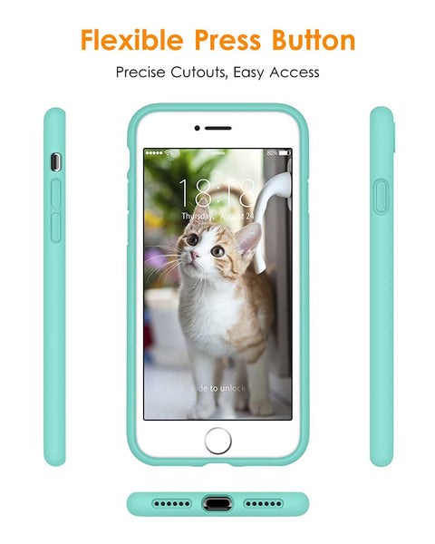 DTTO for iPhone SE Case 2020/2022, iPhone 7 8 Silicone Phone Case, [Romance Series] Shockproof Phone Case with Honeycomb Grid Cushion for Apple iPhone 7/8/SE 2020/2022, 4.7 inch, Navy Blue