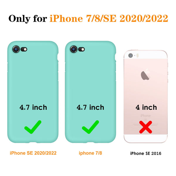 DTTO for iPhone SE Case 2020/2022, iPhone 7 8 Silicone Phone Case, [Romance Series] Shockproof Phone Case with Honeycomb Grid Cushion for Apple iPhone 7/8/SE 2020/2022, 4.7 inch, Navy Blue