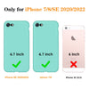 DTTO for iPhone SE Case 2020/2022, iPhone 7 8 Silicone Phone Case, [Romance Series] Shockproof Phone Case with Honeycomb Grid Cushion for Apple iPhone 7/8/SE 2020/2022, 4.7 inch, Navy Blue