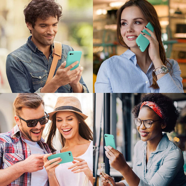 DTTO for iPhone SE Case 2020/2022, iPhone 7 8 Silicone Phone Case, [Romance Series] Shockproof Phone Case with Honeycomb Grid Cushion for Apple iPhone 7/8/SE 2020/2022, 4.7 inch, Navy Blue