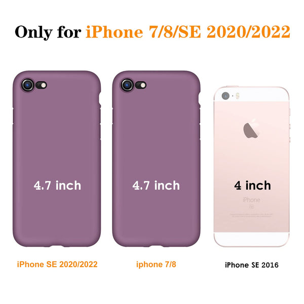 DTTO for iPhone SE Case 2020/2022, iPhone 7 8 Silicone Phone Case, [Romance Series] Shockproof Phone Case with Honeycomb Grid Cushion for Apple iPhone 7/8/SE 2020/2022, 4.7 inch, Navy Blue