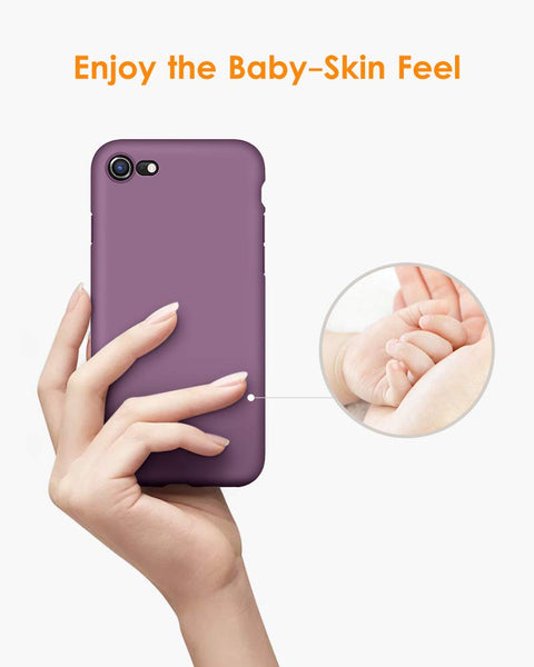 DTTO for iPhone SE Case 2020/2022, iPhone 7 8 Silicone Phone Case, [Romance Series] Shockproof Phone Case with Honeycomb Grid Cushion for Apple iPhone 7/8/SE 2020/2022, 4.7 inch, Navy Blue