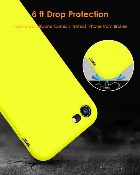 DTTO for iPhone SE Case 2020/2022, iPhone 7 8 Silicone Phone Case, [Romance Series] Shockproof Phone Case with Honeycomb Grid Cushion for Apple iPhone 7/8/SE 2020/2022, 4.7 inch, Navy Blue