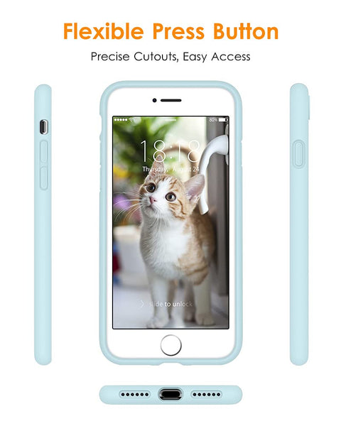 DTTO for iPhone SE Case 2020/2022, iPhone 7 8 Silicone Phone Case, [Romance Series] Shockproof Phone Case with Honeycomb Grid Cushion for Apple iPhone 7/8/SE 2020/2022, 4.7 inch, Navy Blue