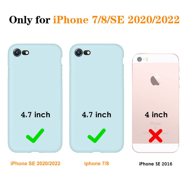 DTTO for iPhone SE Case 2020/2022, iPhone 7 8 Silicone Phone Case, [Romance Series] Shockproof Phone Case with Honeycomb Grid Cushion for Apple iPhone 7/8/SE 2020/2022, 4.7 inch, Navy Blue