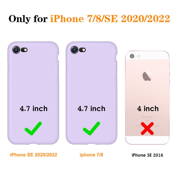 DTTO for iPhone SE Case 2020/2022, iPhone 7 8 Silicone Phone Case, [Romance Series] Shockproof Phone Case with Honeycomb Grid Cushion for Apple iPhone 7/8/SE 2020/2022, 4.7 inch, Navy Blue