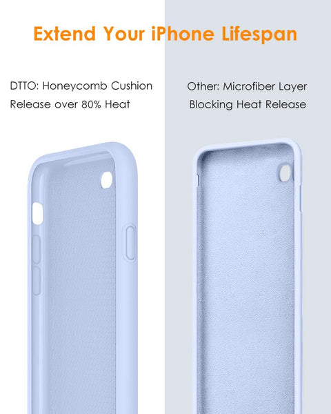 DTTO for iPhone SE Case 2020/2022, iPhone 7 8 Silicone Phone Case, [Romance Series] Shockproof Phone Case with Honeycomb Grid Cushion for Apple iPhone 7/8/SE 2020/2022, 4.7 inch, Navy Blue