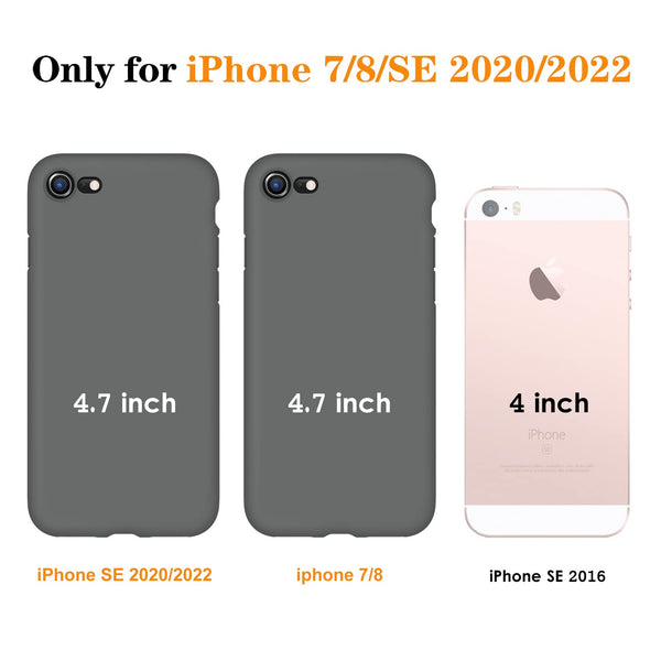 DTTO for iPhone SE Case 2020/2022, iPhone 7 8 Silicone Phone Case, [Romance Series] Shockproof Phone Case with Honeycomb Grid Cushion for Apple iPhone 7/8/SE 2020/2022, 4.7 inch, Navy Blue