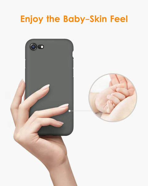 DTTO for iPhone SE Case 2020/2022, iPhone 7 8 Silicone Phone Case, [Romance Series] Shockproof Phone Case with Honeycomb Grid Cushion for Apple iPhone 7/8/SE 2020/2022, 4.7 inch, Navy Blue