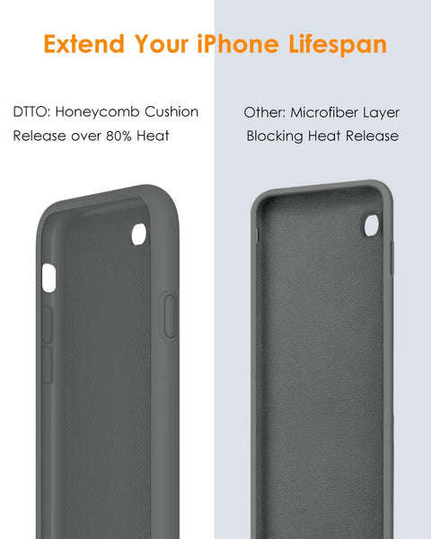 DTTO for iPhone SE Case 2020/2022, iPhone 7 8 Silicone Phone Case, [Romance Series] Shockproof Phone Case with Honeycomb Grid Cushion for Apple iPhone 7/8/SE 2020/2022, 4.7 inch, Navy Blue