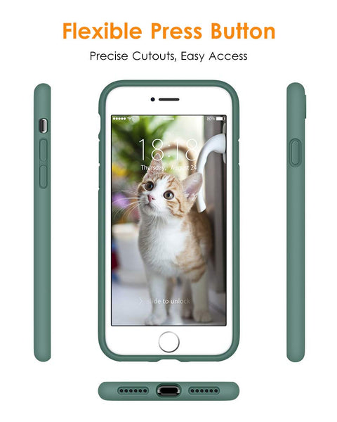 DTTO for iPhone SE Case 2020/2022, iPhone 7 8 Silicone Phone Case, [Romance Series] Shockproof Phone Case with Honeycomb Grid Cushion for Apple iPhone 7/8/SE 2020/2022, 4.7 inch, Navy Blue