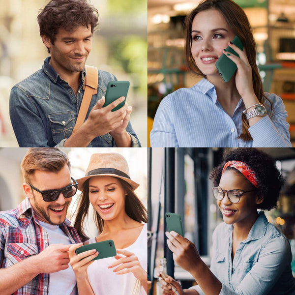 DTTO for iPhone SE Case 2020/2022, iPhone 7 8 Silicone Phone Case, [Romance Series] Shockproof Phone Case with Honeycomb Grid Cushion for Apple iPhone 7/8/SE 2020/2022, 4.7 inch, Navy Blue