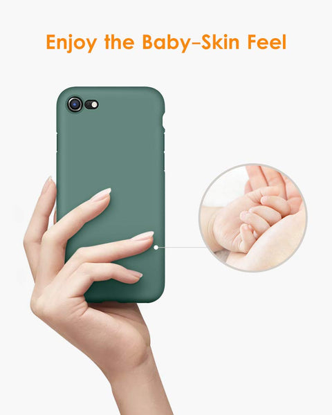 DTTO for iPhone SE Case 2020/2022, iPhone 7 8 Silicone Phone Case, [Romance Series] Shockproof Phone Case with Honeycomb Grid Cushion for Apple iPhone 7/8/SE 2020/2022, 4.7 inch, Navy Blue