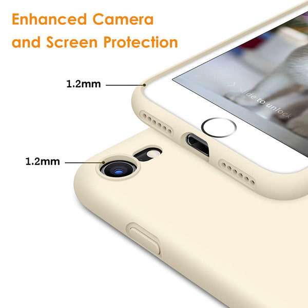 DTTO for iPhone SE Case 2020/2022, iPhone 7 8 Silicone Phone Case, [Romance Series] Shockproof Phone Case with Honeycomb Grid Cushion for Apple iPhone 7/8/SE 2020/2022, 4.7 inch, Navy Blue