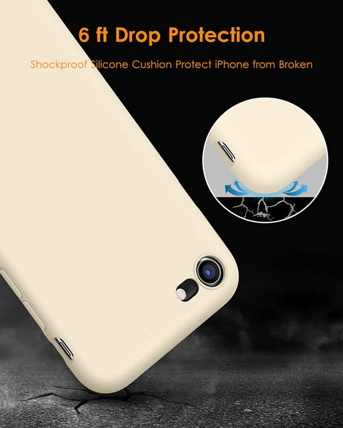 DTTO for iPhone SE Case 2020/2022, iPhone 7 8 Silicone Phone Case, [Romance Series] Shockproof Phone Case with Honeycomb Grid Cushion for Apple iPhone 7/8/SE 2020/2022, 4.7 inch, Navy Blue