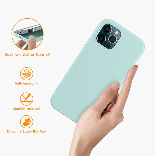 DTTO Compatible with iPhone 12/12 Pro Case,Shockproof Silicone [Romance Series] Cover [Enhanced Camera and Screen Protection] with Honeycomb Grid Cushion for iPhone 12 6.1” 2020,Midnight Green