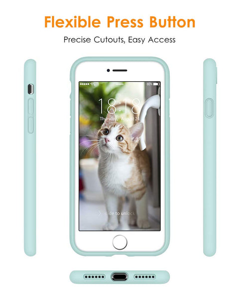 DTTO for iPhone SE Case 2020/2022, iPhone 7 8 Silicone Phone Case, [Romance Series] Shockproof Phone Case with Honeycomb Grid Cushion for Apple iPhone 7/8/SE 2020/2022, 4.7 inch, Navy Blue