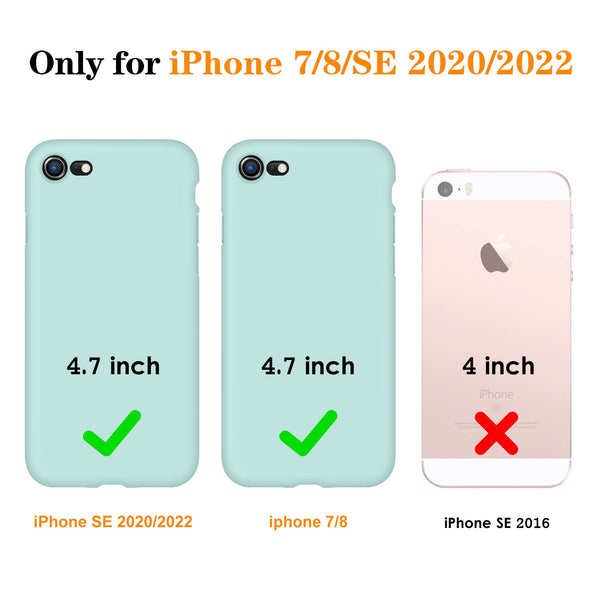 DTTO for iPhone SE Case 2020/2022, iPhone 7 8 Silicone Phone Case, [Romance Series] Shockproof Phone Case with Honeycomb Grid Cushion for Apple iPhone 7/8/SE 2020/2022, 4.7 inch, Navy Blue