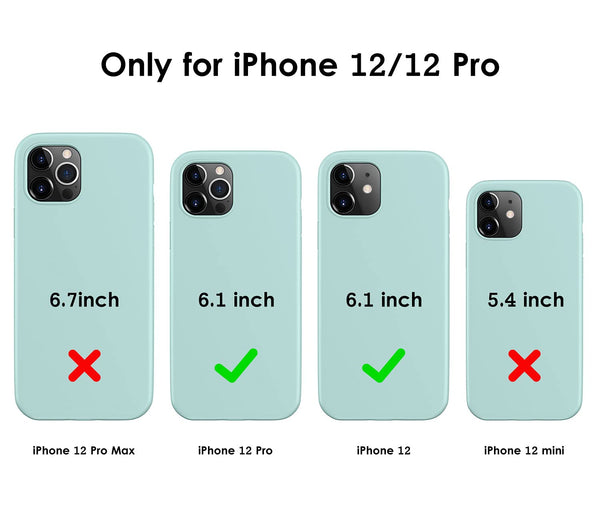 DTTO Compatible with iPhone 12/12 Pro Case,Shockproof Silicone [Romance Series] Cover [Enhanced Camera and Screen Protection] with Honeycomb Grid Cushion for iPhone 12 6.1” 2020,Midnight Green