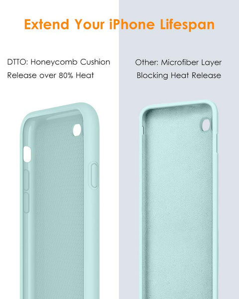 DTTO for iPhone SE Case 2020/2022, iPhone 7 8 Silicone Phone Case, [Romance Series] Shockproof Phone Case with Honeycomb Grid Cushion for Apple iPhone 7/8/SE 2020/2022, 4.7 inch, Navy Blue