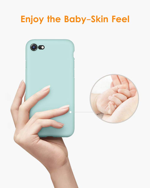 DTTO for iPhone SE Case 2020/2022, iPhone 7 8 Silicone Phone Case, [Romance Series] Shockproof Phone Case with Honeycomb Grid Cushion for Apple iPhone 7/8/SE 2020/2022, 4.7 inch, Navy Blue