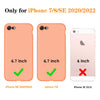 DTTO for iPhone SE Case 2020/2022, iPhone 7 8 Silicone Phone Case, [Romance Series] Shockproof Phone Case with Honeycomb Grid Cushion for Apple iPhone 7/8/SE 2020/2022, 4.7 inch, Navy Blue
