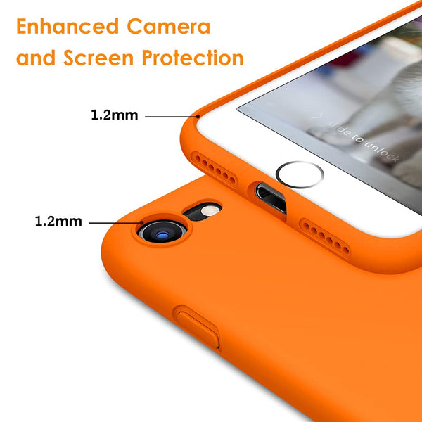 DTTO for iPhone SE Case 2020/2022, iPhone 7 8 Silicone Phone Case, [Romance Series] Shockproof Phone Case with Honeycomb Grid Cushion for Apple iPhone 7/8/SE 2020/2022, 4.7 inch, Navy Blue